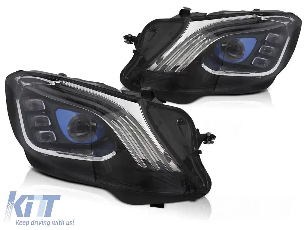 FARURI LED COMPLETE NEGRE potrivite pentru MERCEDES W222 13-17