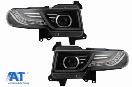 Faruri LED cu Semnal Dinamic si Grila Centrala compatibile cu Toyota FJ Cruiser XJ10 (2007-2015)-image-6068559