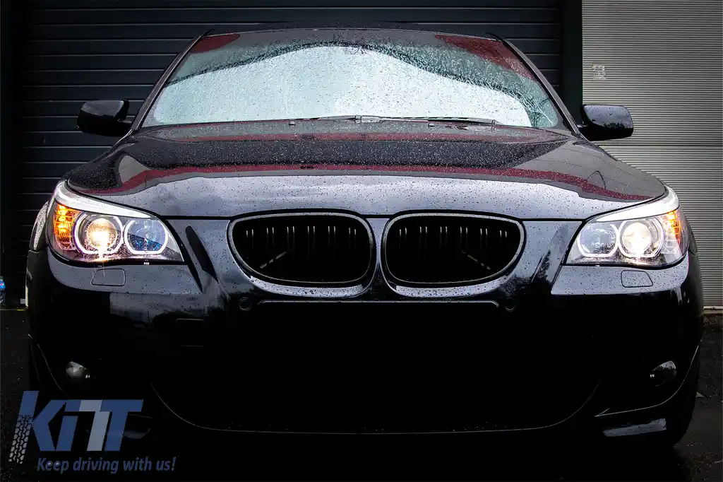 Faruri LED Dayline Angel Eyes compatibil cu BMW Seria 5  E60 E61 (2003-2007) LCI Design-image-6093199