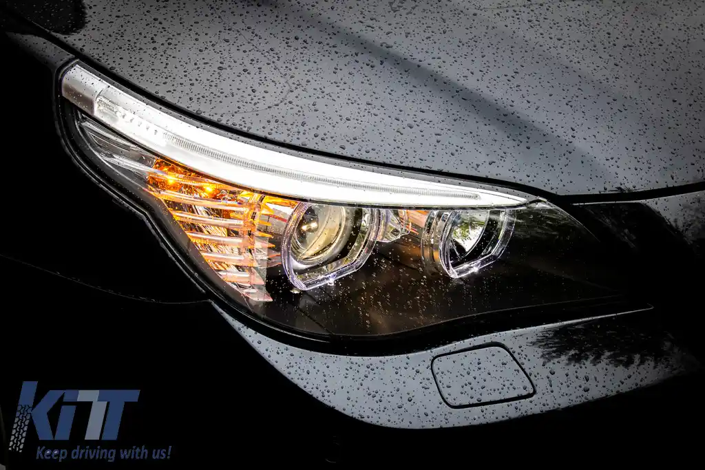 Faruri LED Dayline Angel Eyes compatibil cu BMW Seria 5  E60 E61 (2003-2007) LCI Design-image-6093200