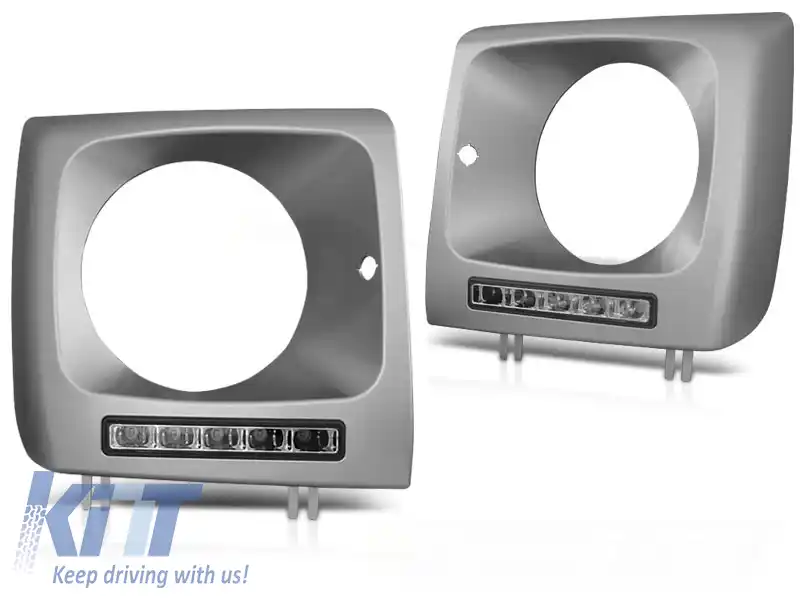 FARURI LED DRL ARGINTII potrivite pentru MERCEDES W461,W463 01-12