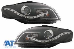 Faruri LED DRL compatibil cu Audi A4 B7 (11.2004-03.2008) DAYLIGHT Negru-image-6082307