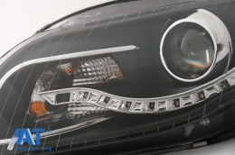 Faruri LED DRL compatibil cu Audi A4 B7 (11.2004-03.2008) DAYLIGHT Negru-image-6082309