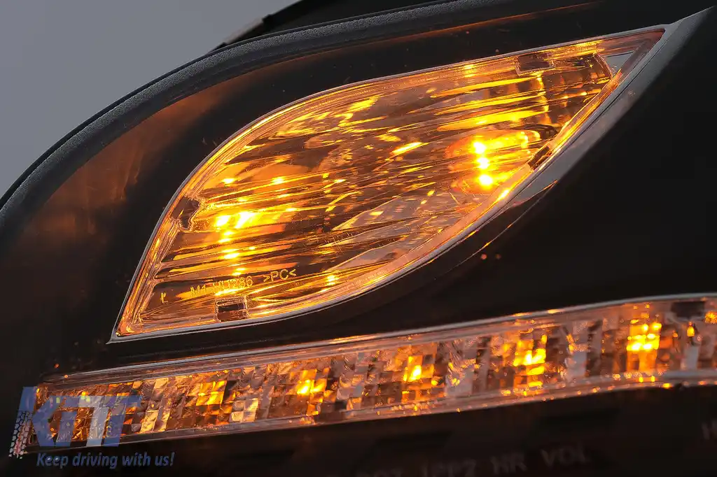 Faruri LED DRL compatibil cu Audi A4 B7 (11.2004-03.2008) Negru-image-6093052