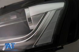 Faruri LED DRL compatibil cu Audi A4 B8.5 Facelift  (2012-2015) Negru-image-6083834