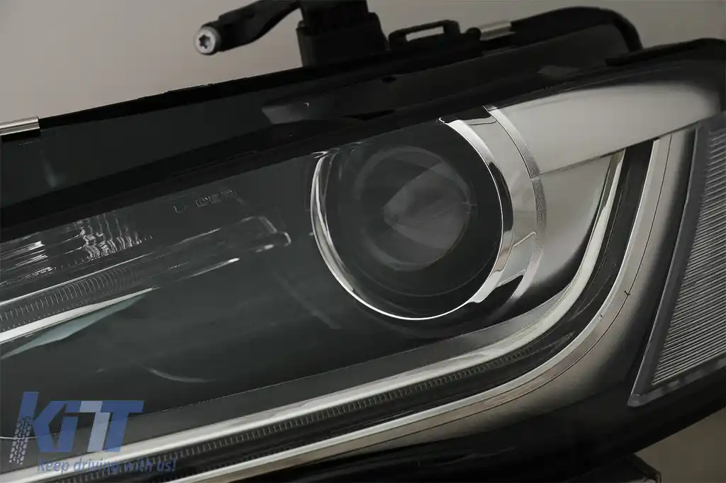 Faruri LED DRL compatibil cu Audi A4 B8.5 Facelift (2012-2015) Negru-image-6103246