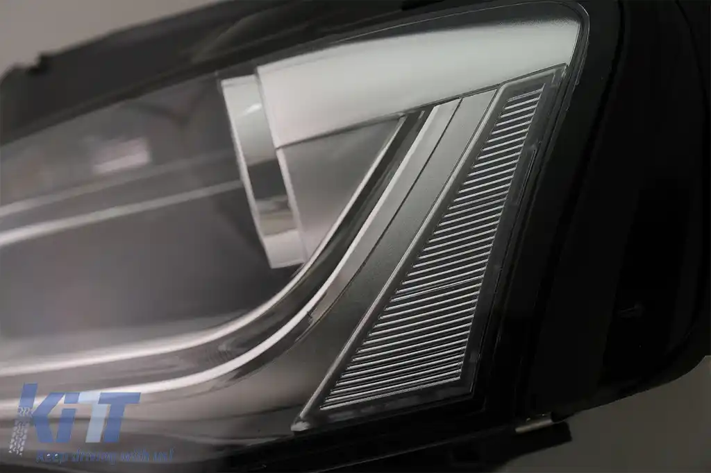 Faruri LED DRL compatibil cu Audi A4 B8.5 Facelift (2012-2015) Negru-image-6103247