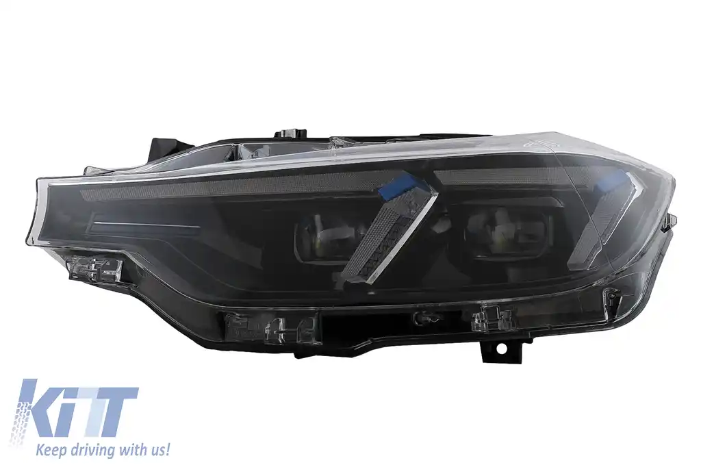 Faruri LED DRL compatibil cu BMW 3 Series F30 F31 Sedan Touring (10.2011-05.2015) Upgrade la G20 2024 Design pentru Halogen-image-6105693