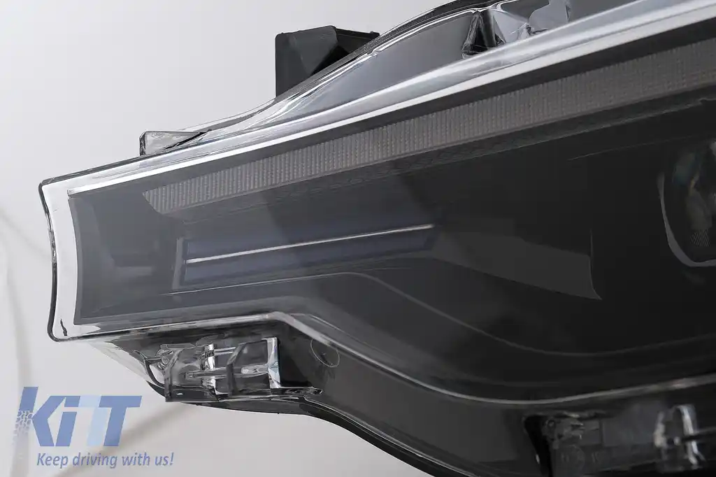 Faruri LED DRL compatibil cu BMW 3 Series F30 F31 Sedan Touring (10.2011-05.2015) Upgrade la G20 2024 Design pentru Halogen-image-6105694