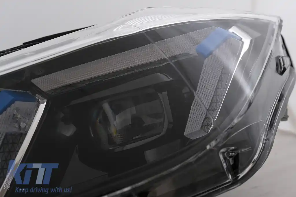 Faruri LED DRL compatibil cu BMW 3 Series F30 F31 Sedan Touring (10.2011-05.2015) Upgrade la G20 2024 Design pentru Halogen-image-6105696