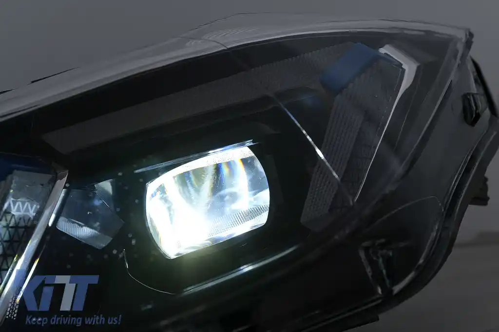Faruri LED DRL compatibil cu BMW 3 Series F30 F31 Sedan Touring (10.2011-05.2015) Upgrade la G20 2024 Design pentru Halogen-image-6105699