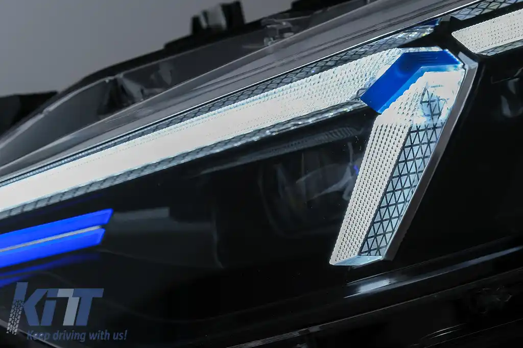 Faruri LED DRL compatibil cu BMW 3 Series F30 F31 Sedan Touring (10.2011-05.2015) Upgrade la G20 2024 Design pentru Halogen-image-6105703