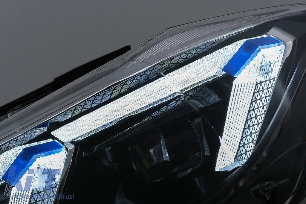 Faruri LED DRL compatibil cu BMW 3 Series F30 F31 Sedan Touring (10.2011-05.2015) Upgrade la G20 2024 Design pentru Halogen-image-6105704