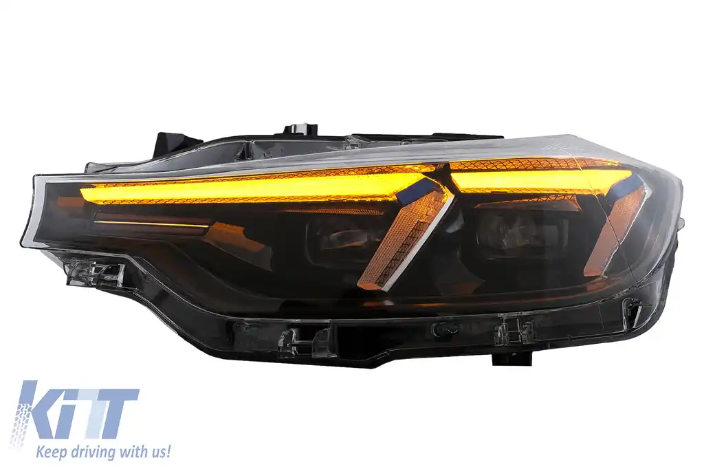 Faruri LED DRL compatibil cu BMW 3 Series F30 F31 Sedan Touring (10.2011-2019) Upgrade la G20 2024 Design pentru Xenon-image-6105717