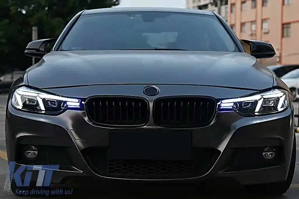 Faruri LED DRL compatibil cu BMW 3 Series F30 F31 Sedan Touring (10.2011-2019) Upgrade la G20 2024 Design pentru Xenon-image-6105729