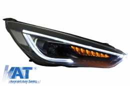 Faruri LED DRL compatibil cu Ford Focus III Mk3 Facelift (2015-2017) Bi-Xenon Design Semnalizare Dinamica-image-6033045