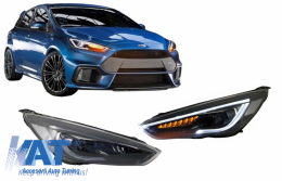 Faruri LED DRL compatibil cu Ford Focus III Mk3 Facelift (2015-2017) Bi-Xenon Design Semnalizare Dinamica-image-6043109