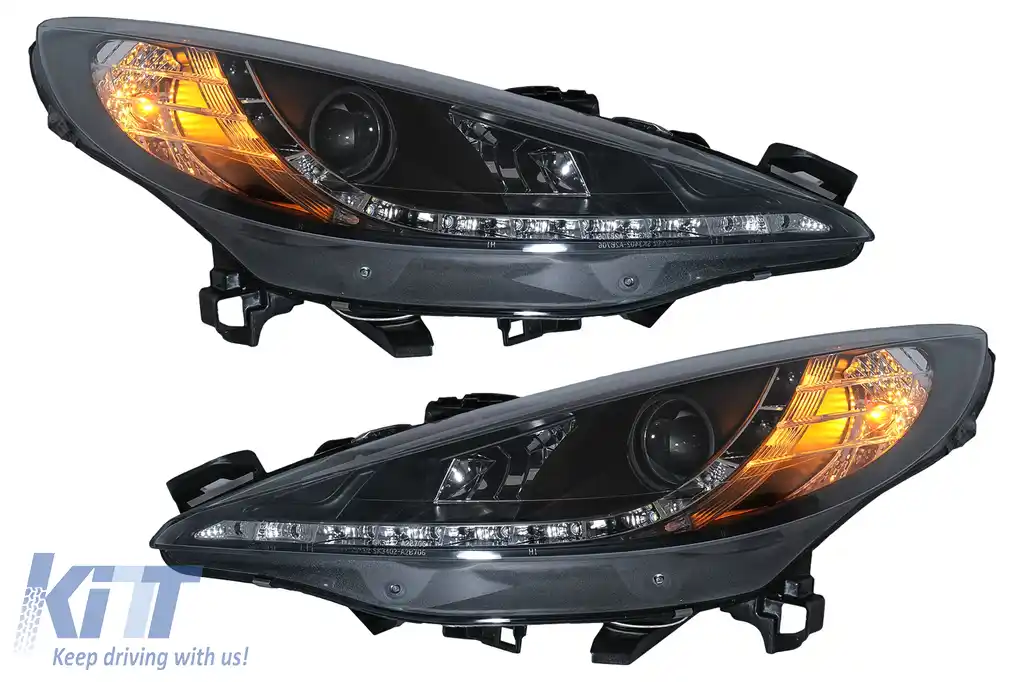 Faruri LED DRL compatibil cu Peugeot 207 (05.2006-06.2012) Negru-image-6100134