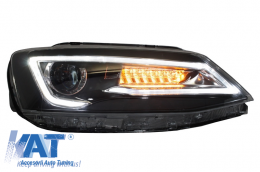 Faruri LED DRL compatibil cu VW Jetta Mk6 VI Non GLI (2011-2017) Semnal Dinamic Secvential Demon Bi-Xenon Design-image-6020978