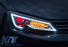 Faruri LED DRL compatibil cu VW Jetta Mk6 VI Non GLI (2011-2017) Semnal Dinamic Secvential Demon Bi-Xenon Design-image-6021077