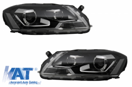 Faruri LED DRL compatibil cu VW Passat 3C B7 (11/2010-10/2014) Negre-image-6033657
