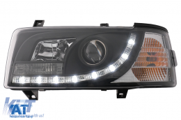 Faruri LED DRL compatibil cu VW Transporter T4 (1990-2003) Negru-image-6089214