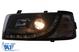 Faruri LED DRL compatibil cu VW Transporter T4 (1990-2003) Negru-image-6089222