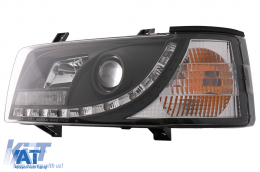 Faruri LED DRL compatibil cu VW Transporter T4 (1990-2003) Negru-image-6089226