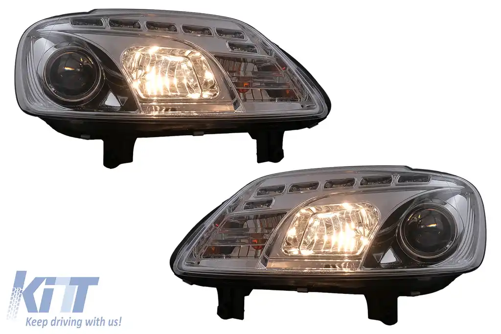 Faruri LED DRL DAYLIGHT compatibil cu VW Touran 1T Caddy (02.2003-10.2006) Crom-image-6105393