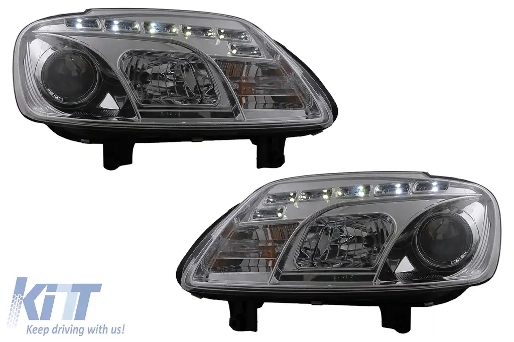 Faruri LED DRL DAYLIGHT compatibil cu VW Touran 1T Caddy (02.2003-10.2006) Crom-image-6105396