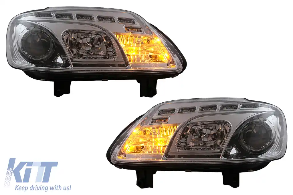 Faruri LED DRL DAYLIGHT compatibil cu VW Touran 1T Caddy (02.2003-10.2006) Crom-image-6105399