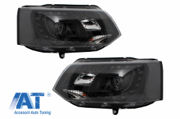 Faruri LED DRL Dayline compatibil cu VW Transporter T5 (2010-2015) Design Negru-image-6046303