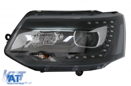 Faruri LED DRL Dayline compatibil cu VW Transporter T5 (2010-2015) Negru-image-6089198