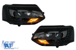 Faruri LED DRL Dayline compatibil cu VW Transporter T5 (2010-2015) Negru-image-6089200