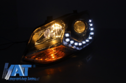 Faruri LED DRL Lumini de zi Optic Dayline compatibil cu VW Polo 6R Negre-image-6015069