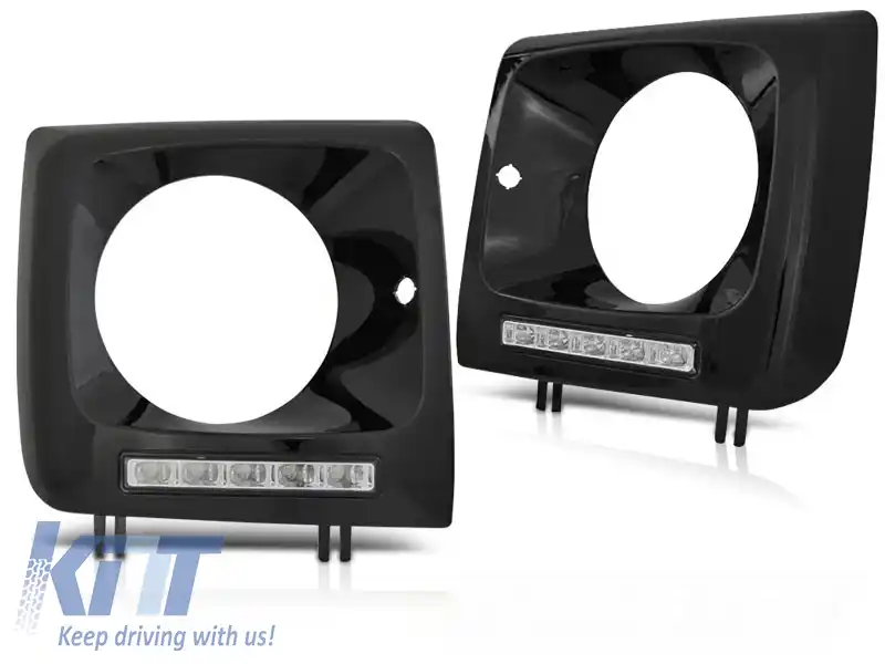 FARURI LED DRL NEGRE potrivite pentru MERCEDES W461, W463 01-12