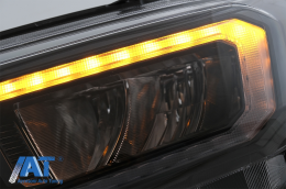 Faruri LED Light Bar compatibil cu Ford Ranger (2015-2020) LHD Negru cu Semnal Dinamic-image-6078836