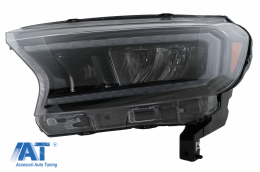 Faruri LED Light Bar compatibil cu Ford Ranger (2015-2020) LHD Negru cu Semnal Dinamic-image-6078837