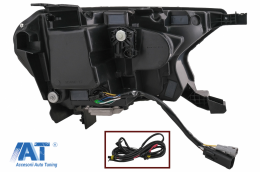 Faruri LED Light Bar compatibil cu Ford Ranger (2015-2020) LHD Negru cu Semnal Dinamic-image-6078840