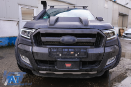 Faruri LED Light Bar compatibil cu Ford Ranger (2015-2020) LHD Negru cu Semnal Dinamic-image-6091442