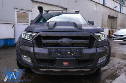 Faruri LED Light Bar compatibil cu Ford Ranger (2015-2020) LHD Negru cu Semnal Dinamic-image-6091446