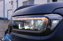 Faruri LED Light Bar compatibil cu Ford Ranger (2015-2020) LHD Negru cu Semnal Dinamic-image-6091450