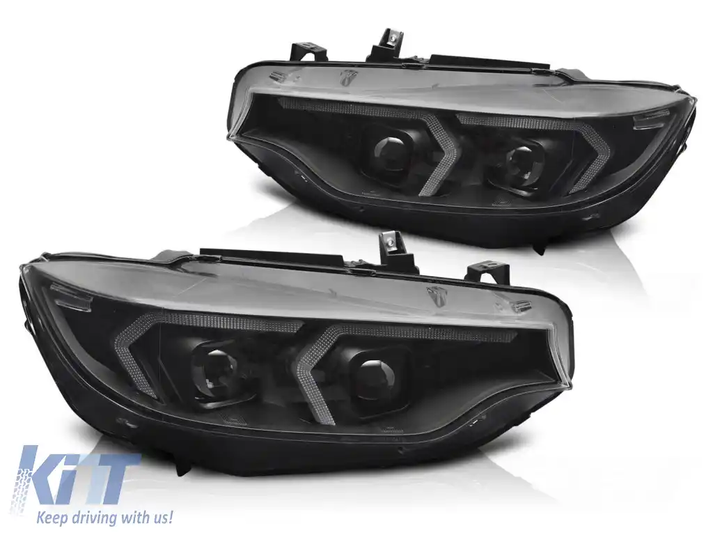FARURI LED NEGRE DRL potrivite pentru BMW F32 / F33 13-17