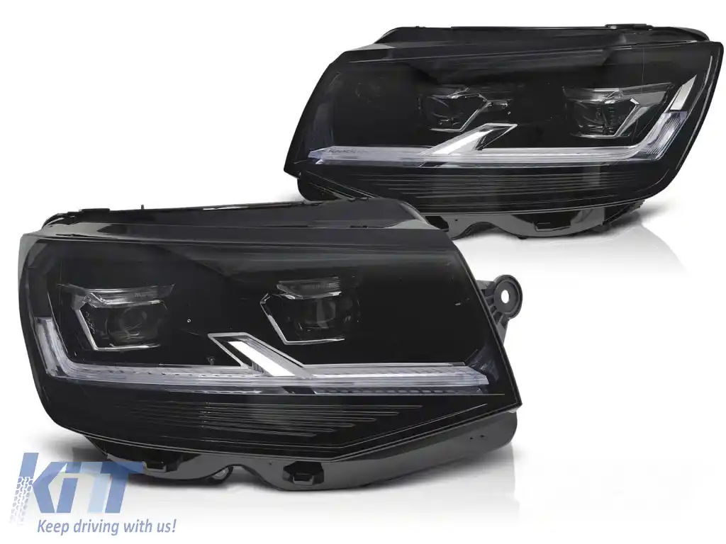 FARURI LED NEGRE DRL potrivite pentru VW T6 15-19