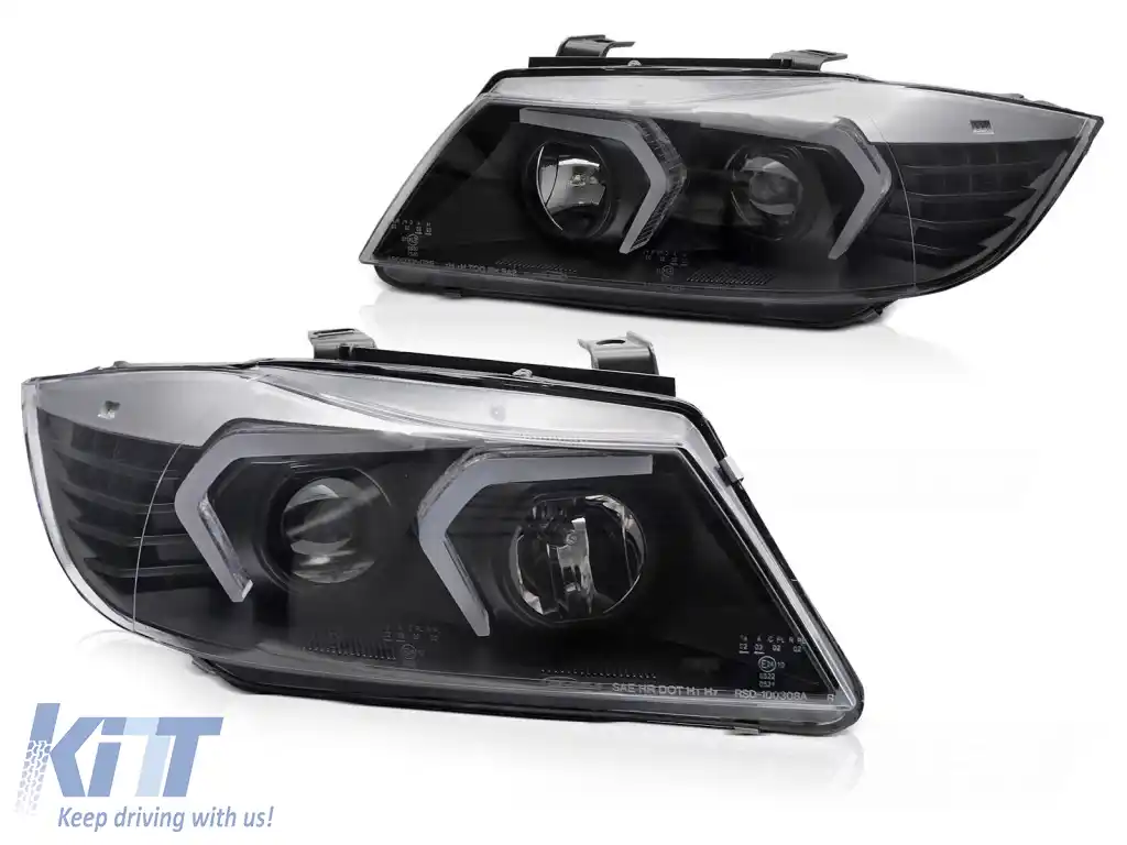 FARURI LED NEGRE potrivite pentru BMW E90/E91 05-08