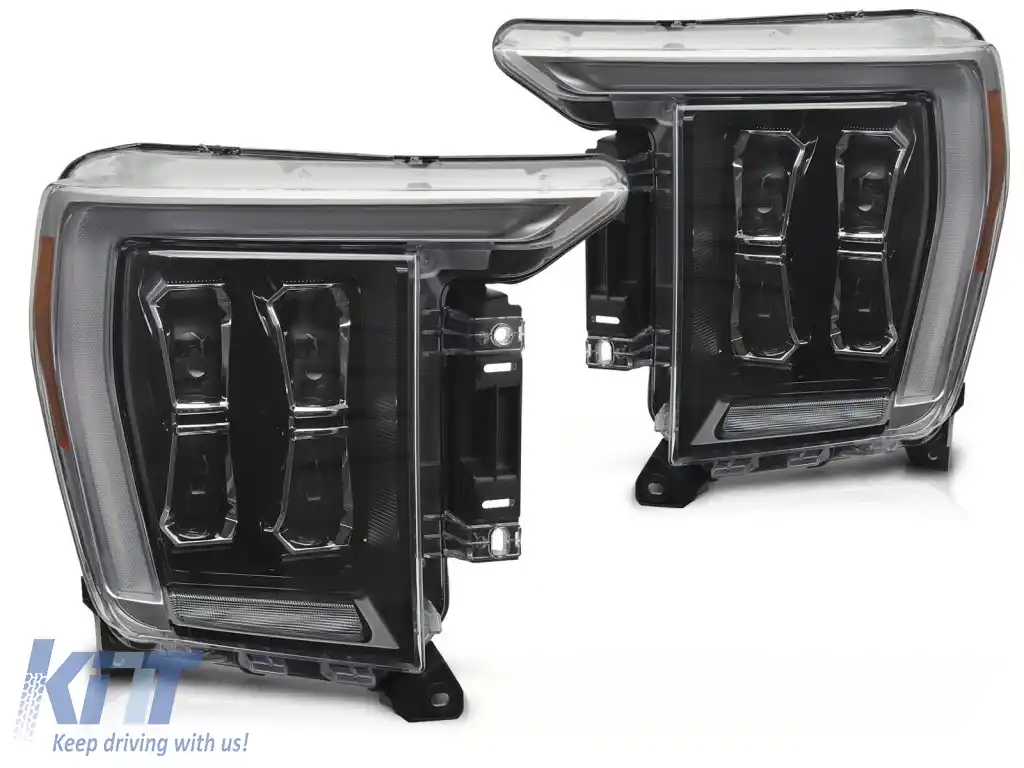 FARURI LED NEGRE potrivite pentru FORD F150 MK14 20-23