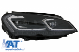 Faruri LED RHD compatibil cu VW Golf 7 VII (2012-2017) Facelift G7.5 R Line Look cu Semnal Dinamic-image-6041261