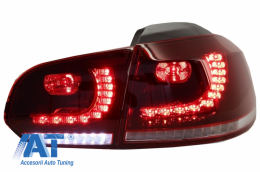 Faruri LED si Stopuri FULL LED compatibil cu VW Golf 6 VI (2008-2013) Facelift G7.5 GTI Design Rosu Semnalizare Secventiala LHD-image-6052837