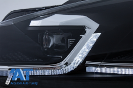 Faruri LED si Stopuri FULL LED compatibil cu VW Golf 6 VI (2008-2013) Facelift G7.5 Look Silver Semnalizare Secventiala LHD-image-6052842