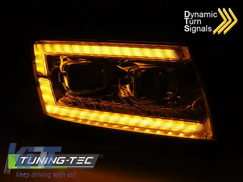 FARURI LED TUB LUMINĂ CHROME DRL SEQ potrivite pentru VW CRAFTER II 2017--image-6269622